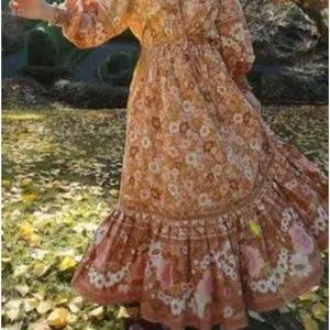 Spell and the Gypsy Collective Anne Maxi Skirt in Peach Sz XXL